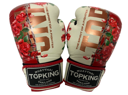 Top King Boxing Gloves TKBGRS ROSE WHITE