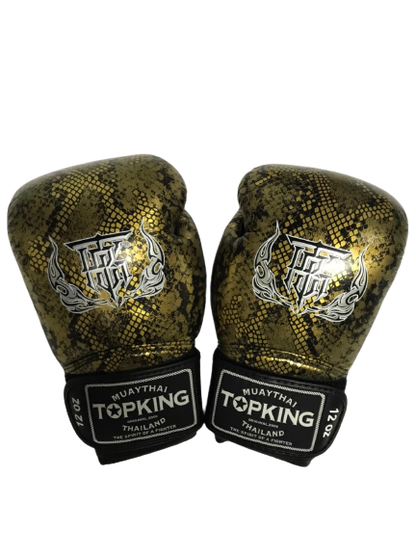 Top King Boxing Gloves "Super Snake" Air TKBGSS-02 Black  Gold N