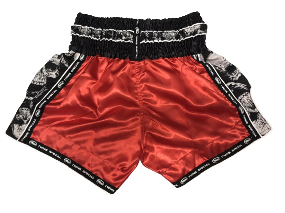 Шорты Twins Muay Thai TBS-SKULL Red