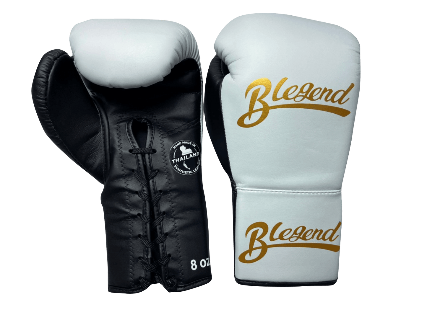 Боксерские перчатки Blegend BGL221 на шнуровке Белый Черный