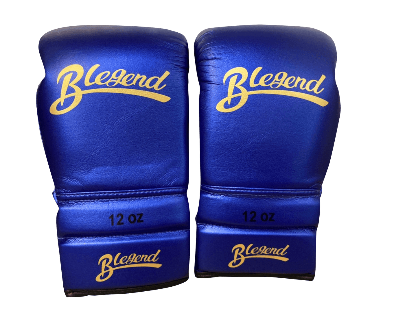 Боксерские перчатки Blegend BGLLP на шнуровке блестящие синие
