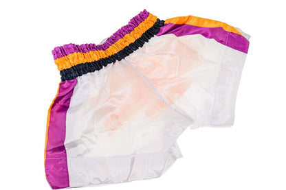 Buakaw Shorts BFG4-5 WHITE PURPLE GOLD - SUPER EXPORT SHOP