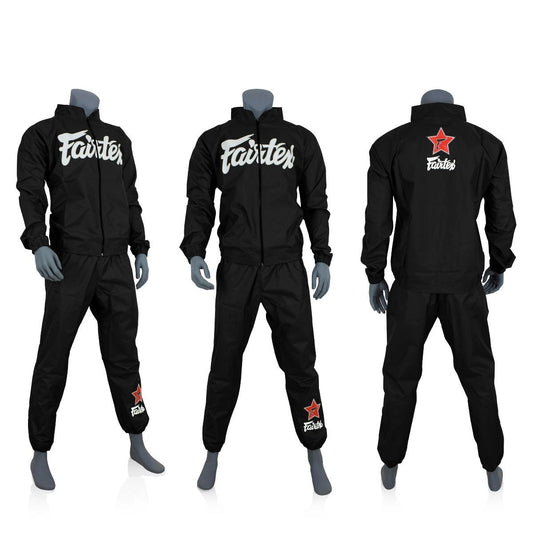 Fairtex Vinyl Sauna Suit VS2 BK (Jacket and Pants)