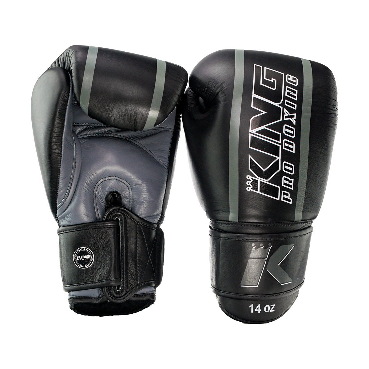 King Pro Boxing Gloves ELITE1 Grey/Black King Pro Boxing