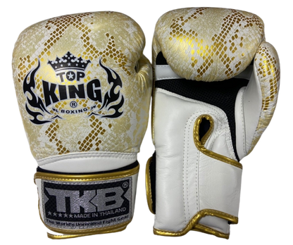 Боксерские перчатки Top King "Super Snake" Air TKBGSS-02 White (Gold)