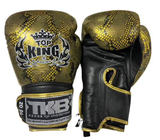 Боксерские перчатки Top King "Super Snake" TKBGSS-02 Black(Gold) No Air