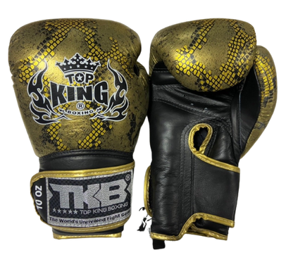 Боксерские перчатки Top King "Super Snake" TKBGSS-02 Black(Gold) No Air