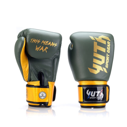 Боксерские перчатки Yuth BGL20 Кожа Зеленое Золото