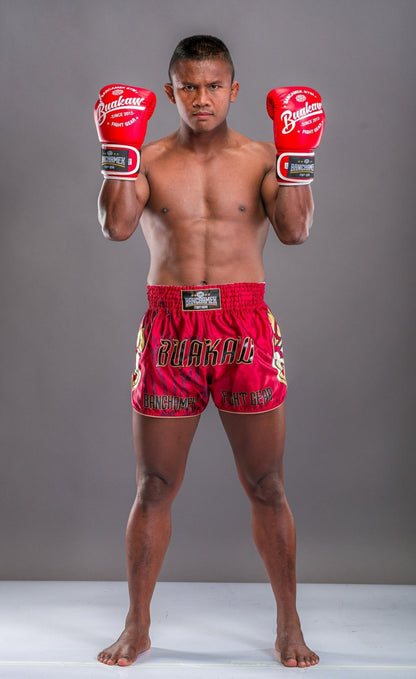 Buakaw Shorts BSH1 RED GOLD - SUPER EXPORT SHOP