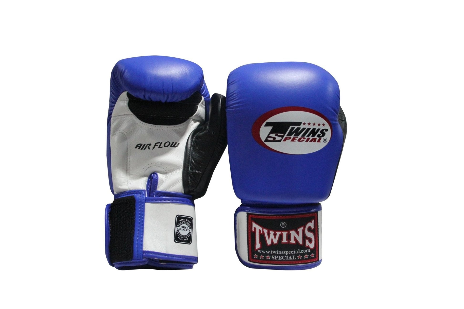 Twins Special BOXING GLOVES BGVLA2-3T AIR FLOW WH/BU/BK/BK BLUE FRONT - SUPER EXPORT SHOP