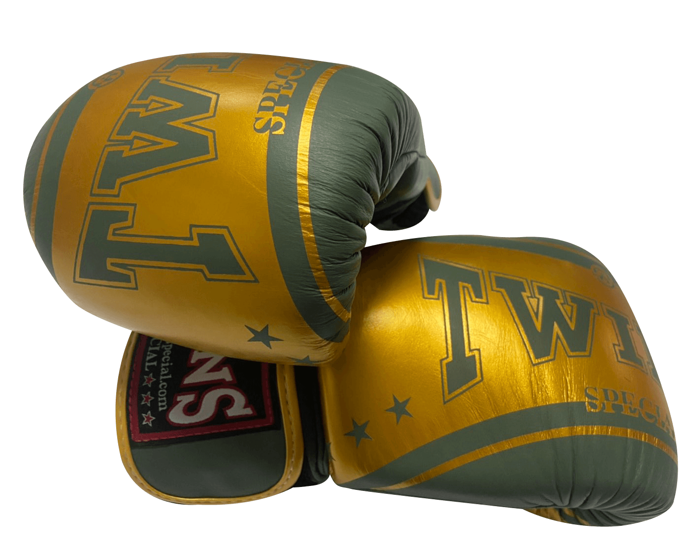 Боксерские перчатки Twins Special FBGVL3-TW4 Gold Olive